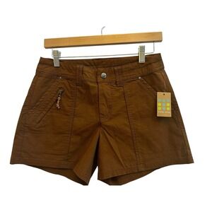 Title Nine Big B Ripstop Shorts 4" Inseam Brown Hiking Outdoor Womens Size 4 NEW